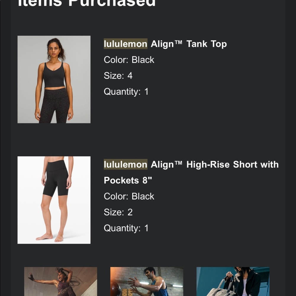 lululemon Align Black High-Rise Short with Pockets 8"